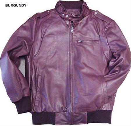 Mensusa Products Mens Leather Bomber Jacket Soft Lambskin Burgundy tanners avenue jacket