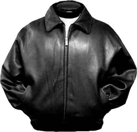 Mensusa Products Black Leather Bomber tanners avenue jacketLambskin Zip out Liner