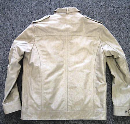 Mensusa Products Mens Ivory Military Genuine Leather Jacket Slim Fit tanners avenue jacket