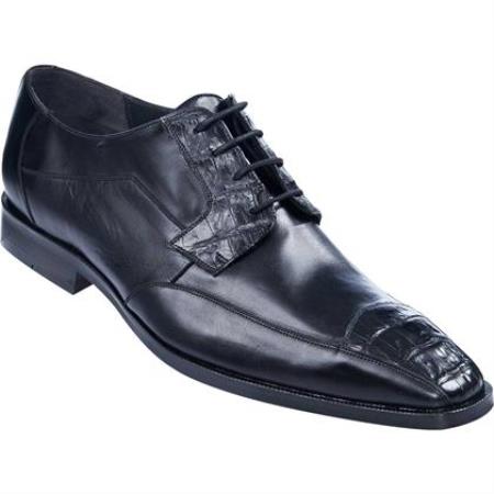 Mensusa Products Gator Tip Dress Shoe Black