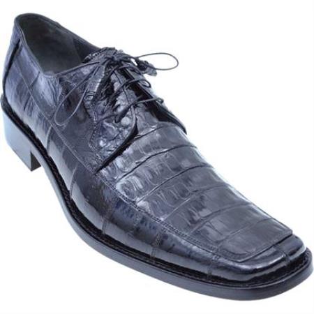 Mensusa Products Gator and Eel Dress Shoe Black