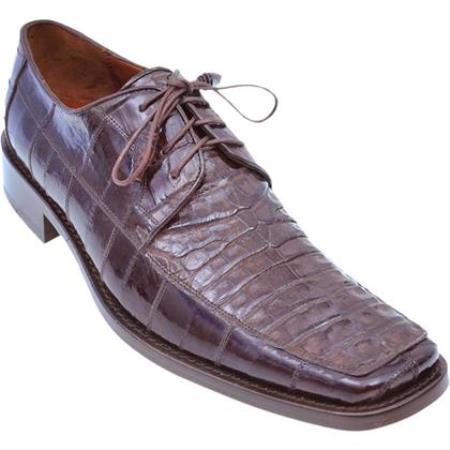 Mensusa Products Gator and Eel Dress Shoe Brown