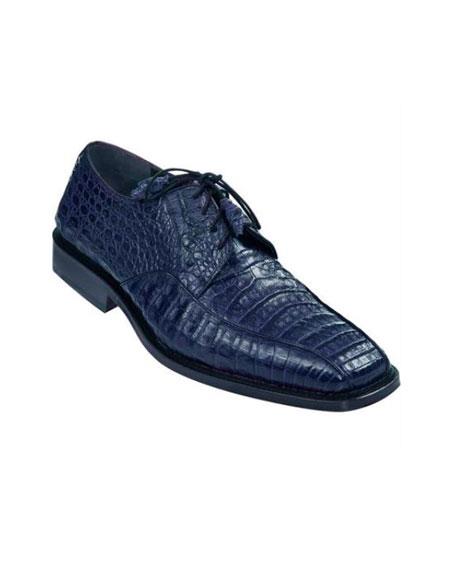 Mensusa Products Gator Skin Dress Shoe Navy Blue