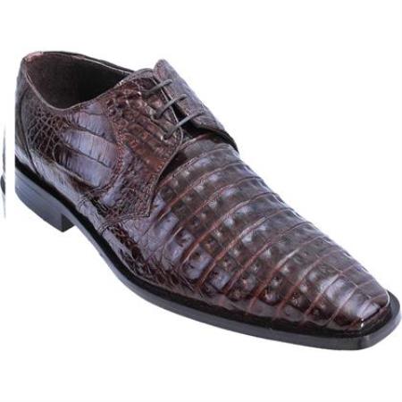 Mensusa Products Full Gator Belly Dress Shoe Brown