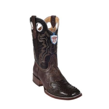 Mensusa Products Wild West Boots Ostrich Leg Wild Ranch Toe Brown