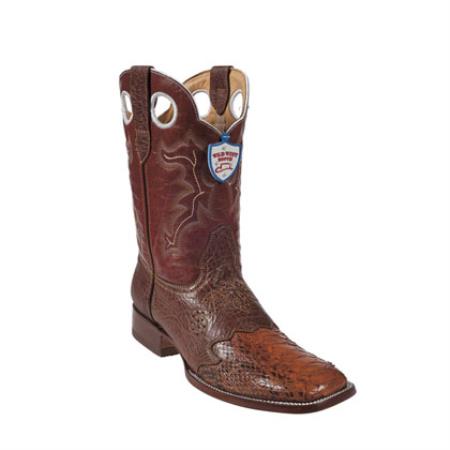 Mensusa Products Wild West Boots Ostrich Leg Wild Ranch Toe Cognac