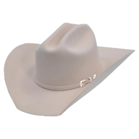 Mensusa Products Los Altos HatsTexas Style Felt Cowboy Hat Silver Belly