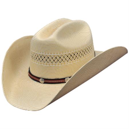 Mensusa Products Los Altos HatsTexas Style Felt Cowboy Hat Two Tone Buttercup and Natural