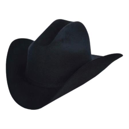 Mensusa Products Los Los Altos HatsValentin Style Cowboy Hat Black