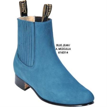 Mensusa Products Nobuck Short Boot Jean Blue