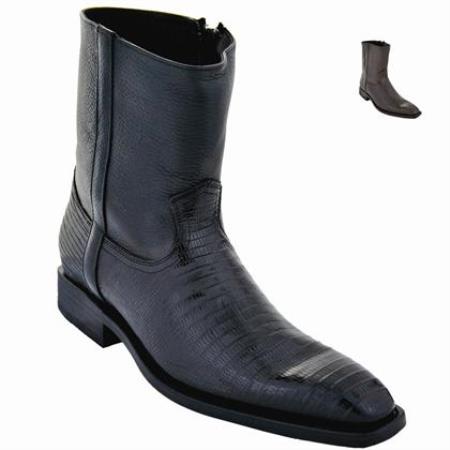 Mensusa Products Lizard Skin AnkleMens Boot Black