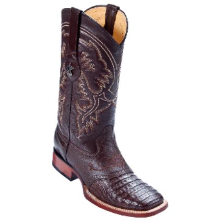 Mensusa Products Los Altos BootsMen's Ostrich Cowboy Boots W. Saddle Vamp Brown