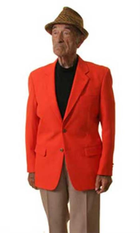 Mensusa Products Men's Two Button Blazer orange (Men + Women)