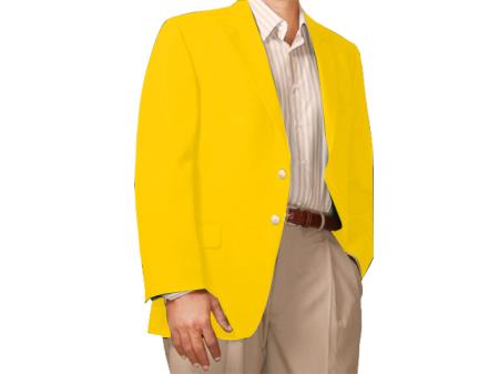 Mensusa Products Men's Two Button Blazer yellow (Men + Women)