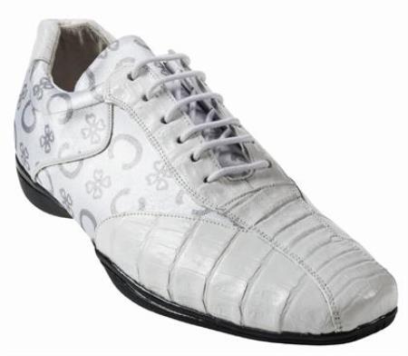 Mensusa Products Gator BellyFashion Shoe White