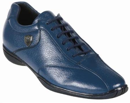Mensusa Products Deer Leather Mens Shoe Jean Blue