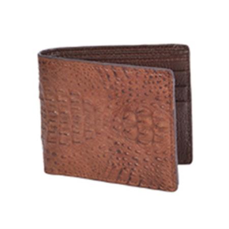Mensusa Products Wild West Boots Wallet Brown Genuine Exotic Caiman