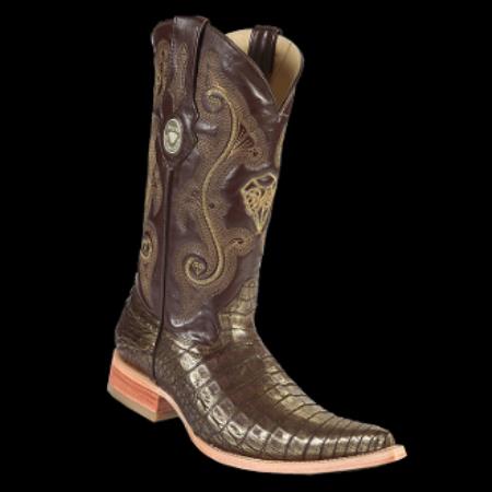 Mensusa Products White Diamonds BootsCrocodile Belly 3xToe Cowboy Boots