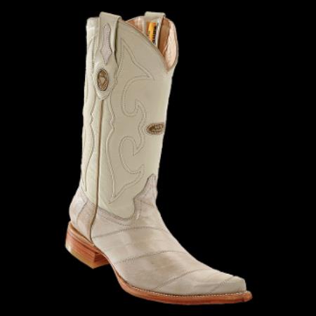 Mensusa Products White Diamonds BootsMen's Eel 3x_Toe Cowboy Boots 223