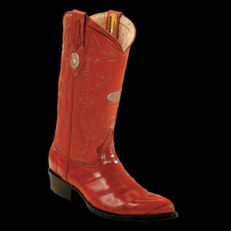 Mensusa Products White Diamonds BootsMen's Eel Cognac 3x_Toe Cowboy Boots
