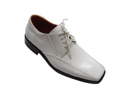 Mensusa Products Men's Fashion Oxford Faux CrocEmbossed Leather Dress Shoes White