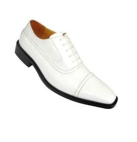 Mensusa Products Men's High Quality Fashion Dress Shoes White and Black Colors