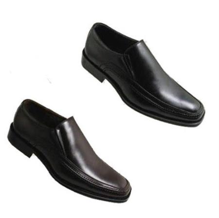 Mensusa Products Men's High Quality PU Upper Leather Dress Shoes in Black or Brown
