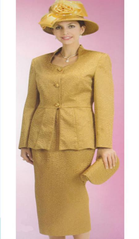 Mensusa Products Lynda Couture Promotional Ladies Suits Gold