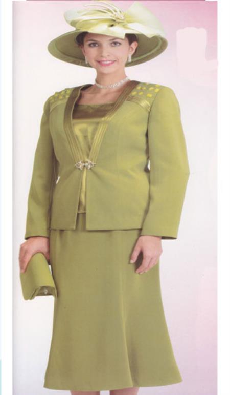 Mensusa Products Lynda Couture Promotional Ladies Suits Olive