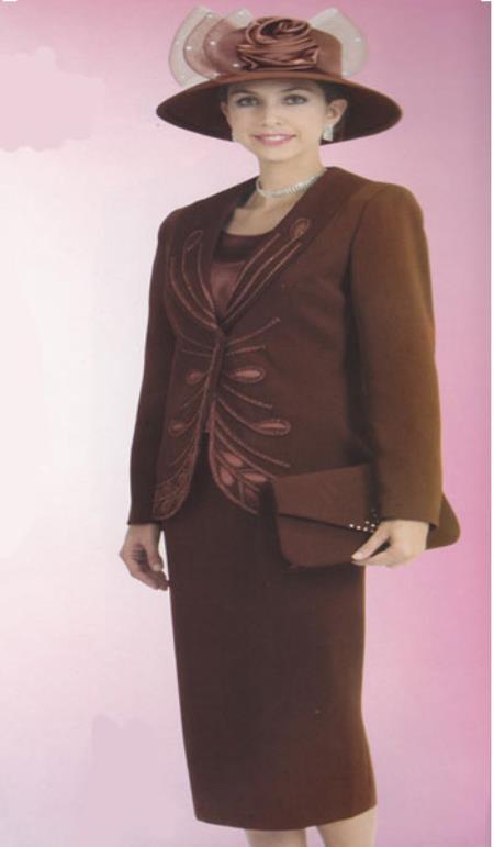 Mensusa Products Lynda Couture Promotional Ladies Suits Brown