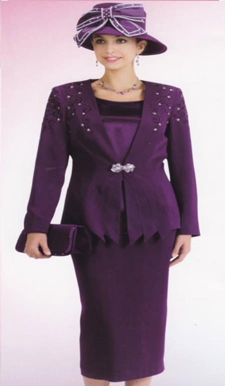 Mensusa Products Lynda Couture Promotional Ladies Suits Purple