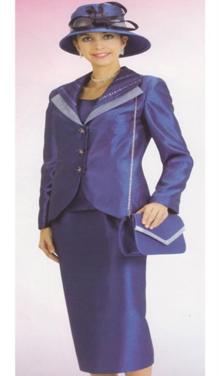 Mensusa Products Lynda Couture Promotional Ladies Suits Blue