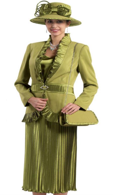 Mensusa Products Lynda Couture Promotional Ladies Suits Olive