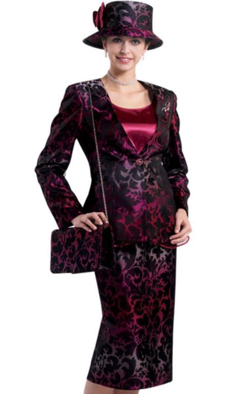 Mensusa Products Lynda Couture Promotional Ladies Suits Raspberry