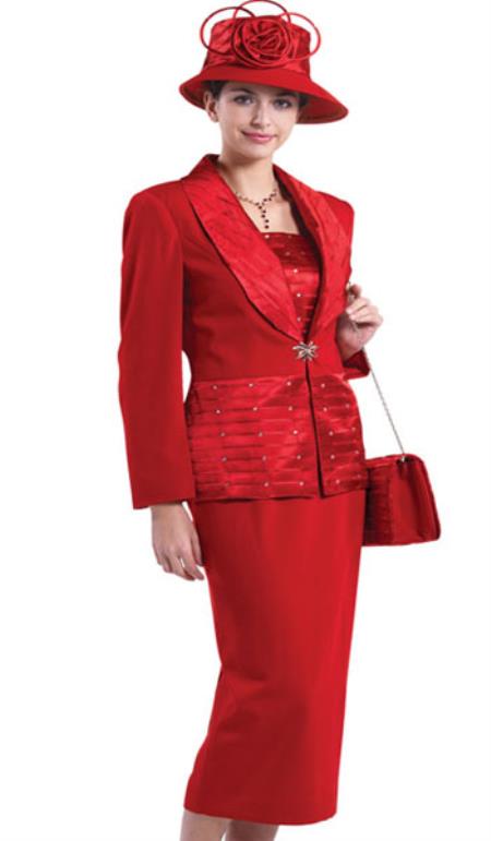 Mensusa Products Lynda Couture Promotional Ladies Suits Red