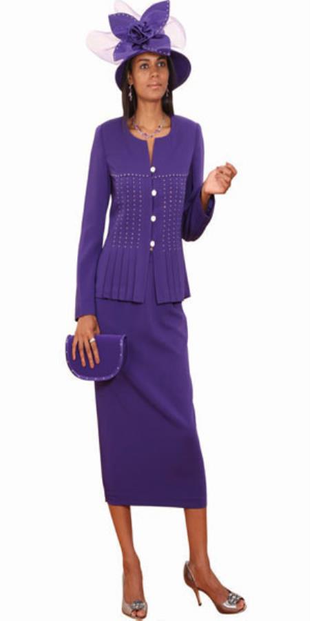 Mensusa Products Lynda Couture Promotional Ladies Suits Purple