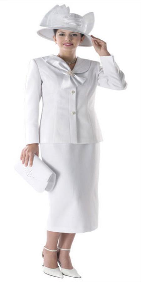 Mensusa Products Lynda Couture Promotional Ladies Suits White