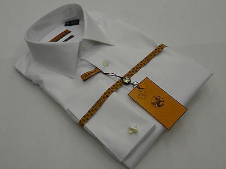 Mensusa Products Men's 1 Egyptian Cotton Dress Shirt French Cuffs Wrinkle Free By Enzo