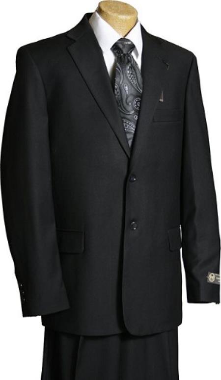 Mensusa Products Boys Black 2 Button Italian Design Suit