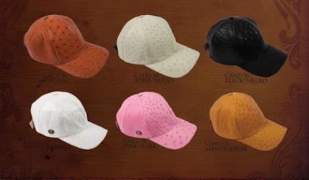 Mensusa Products White Diamonds Men's Hats Genuine Ostrich Baseball Caps