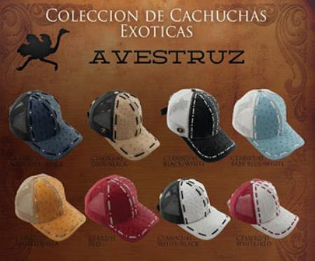 Mensusa Products White Diamonds Men's Hats Genuine Ostrich Mesh Trucker Baseball Caps