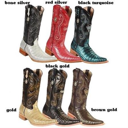 Mensusa Products XXX Toe Caiman Western Cowboy Boots By White Diamonds
