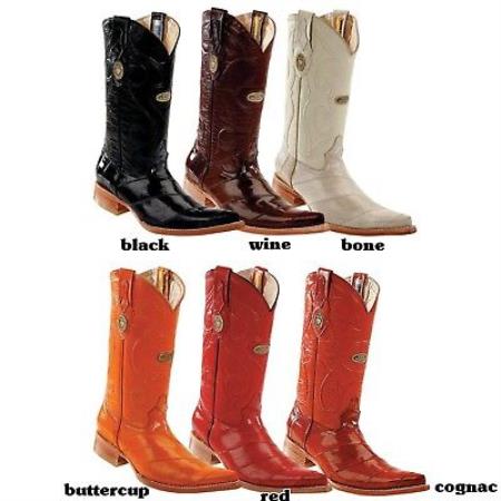 Mensusa Products XXX Toe Eel Western Cowboy Boots By White Diamonds