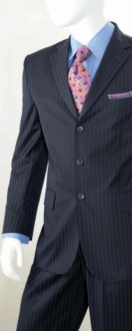 Mensusa Products Men's 2 Piece Classic Suit Pinstripe