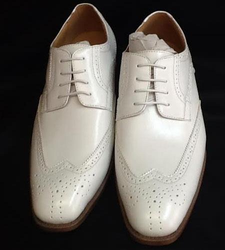 Mensusa Products Mens Two Tone Shoes White
