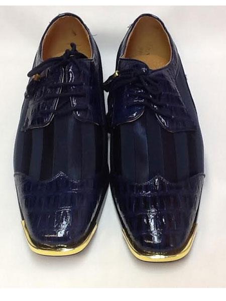 Mensusa Products Mens Navy Blue Ton On Ton Shoes