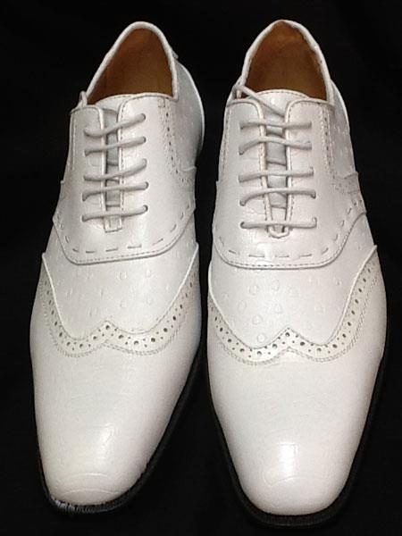 Mensusa Products Mens White Two Tone Shoes