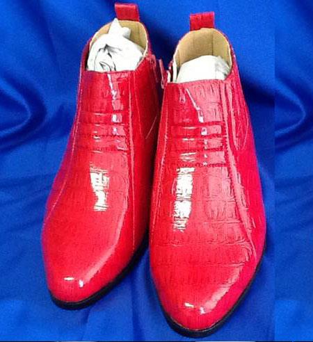 Mensusa Products Mens Red Two Tone Shoes