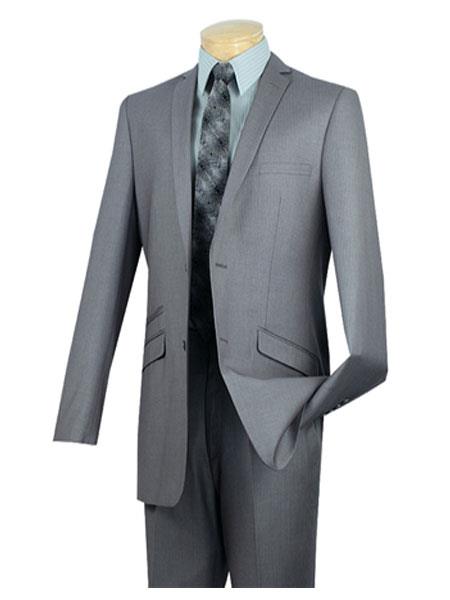 Mensusa Products Gray Men's Fashion Silm Fit Suits Texture Solid