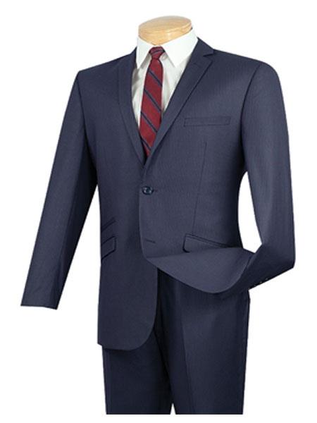 Mensusa Products Navy Men's Fashion Silm Fit Suits Solid Color